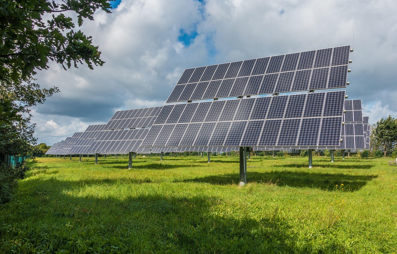 solar panels roof array
